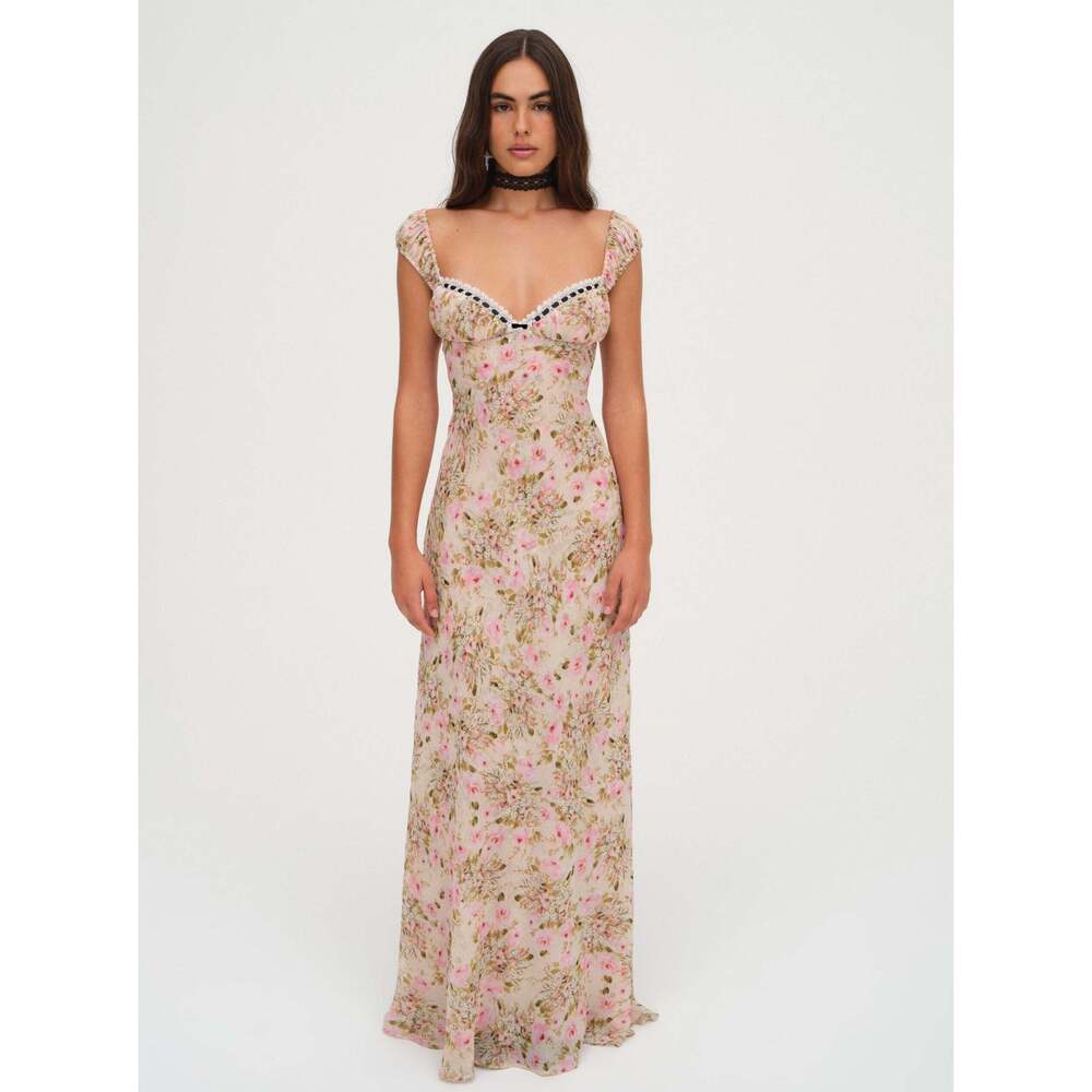 For Love & Lemons Emmaline Maxi Dress S / Yellow
